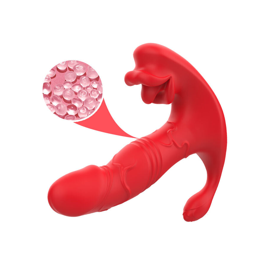 ARMONY - ANAL Sensory Device PANTY C AND G-SPOT STIMULATOR REMOTE CONTROL RED