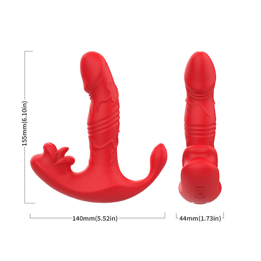 ARMONY - ANAL Sensory Device PANTY C AND G-SPOT STIMULATOR REMOTE CONTROL RED