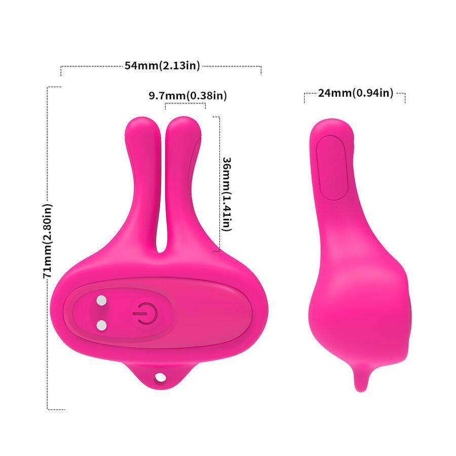 ARMONY - KANINCHENFORM VIBRATION MAGNETISCHE BRUSTWARZENKLEMMEN ROSA
