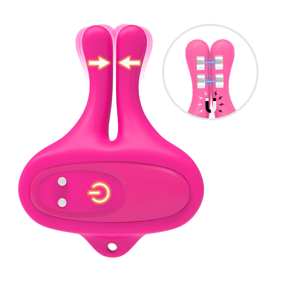 ARMONY - KANINCHENFORM VIBRATION MAGNETISCHE BRUSTWARZENKLEMMEN ROSA