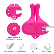 ARMONY - KANINCHENFORM VIBRATION MAGNETISCHE BRUSTWARZENKLEMMEN ROSA