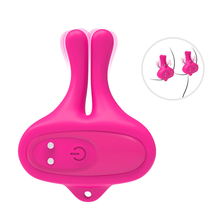 ARMONY - KANINCHENFORM VIBRATION MAGNETISCHE BRUSTWARZENKLEMMEN ROSA