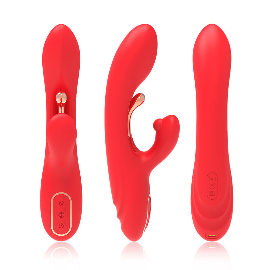 ARMONY - G-SPOT AND CLITORIS STIMULATOR Sensory Device WITH OSCILLATING TONGUE RED