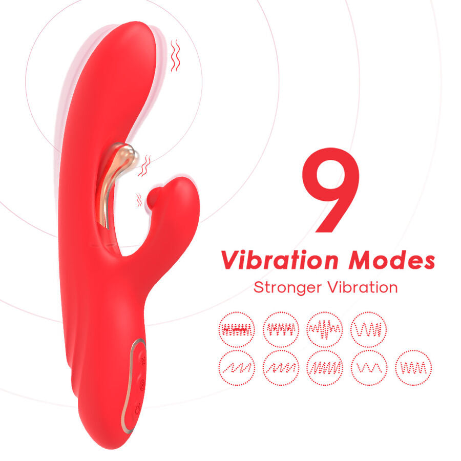ARMONY - G-SPOT AND CLITORIS STIMULATOR Sensory Device WITH OSCILLATING TONGUE RED