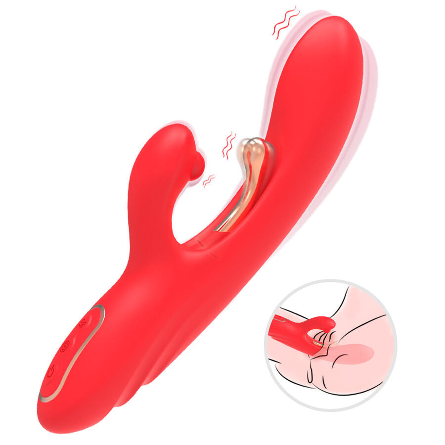 ARMONY - G-SPOT AND CLITORIS STIMULATOR Sensory Device WITH OSCILLATING TONGUE RED