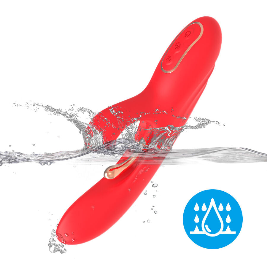 ARMONY - G-SPOT AND CLITORIS STIMULATOR Sensory Device WITH OSCILLATING TONGUE RED