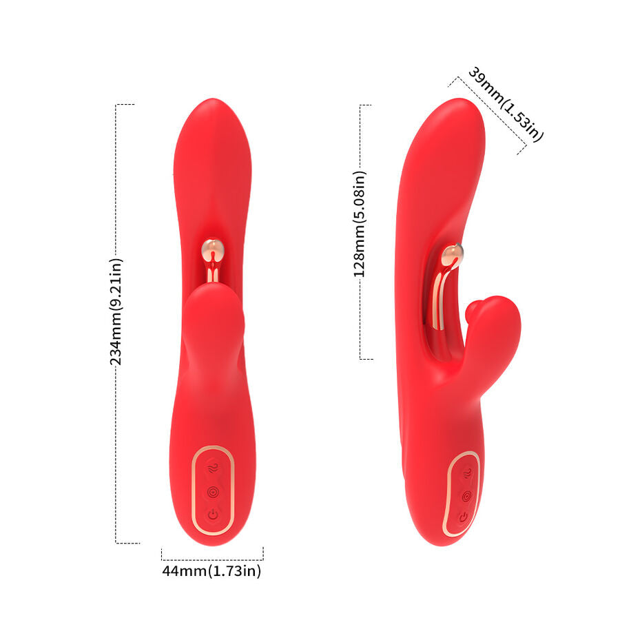 ARMONY - G-SPOT AND CLITORIS STIMULATOR Sensory Device WITH OSCILLATING TONGUE RED