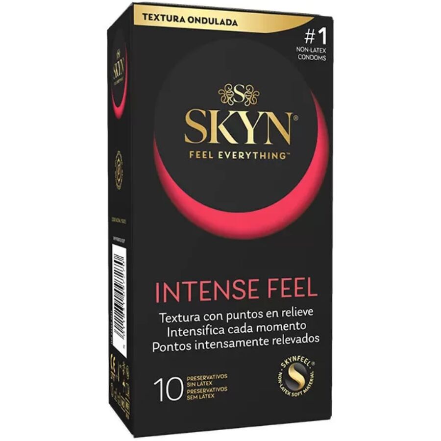 SKYN - INTENSE FEEL TEXTURIERTES KONDOM MIT WELLEFÖRMIGEM DESIGN 10 STÜCK
