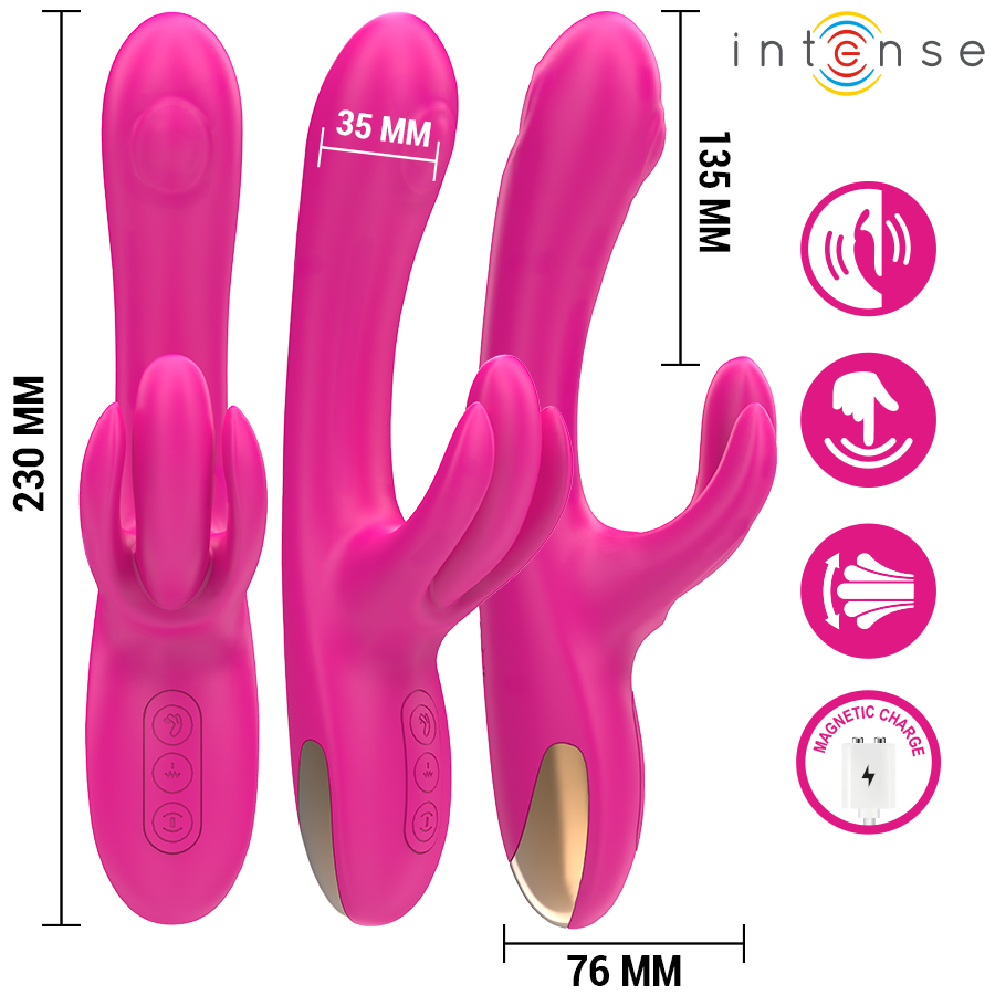 INTENSE - BRITNEY MULTIFUNCTION RABBIT Sensory Device 23 CM PINK