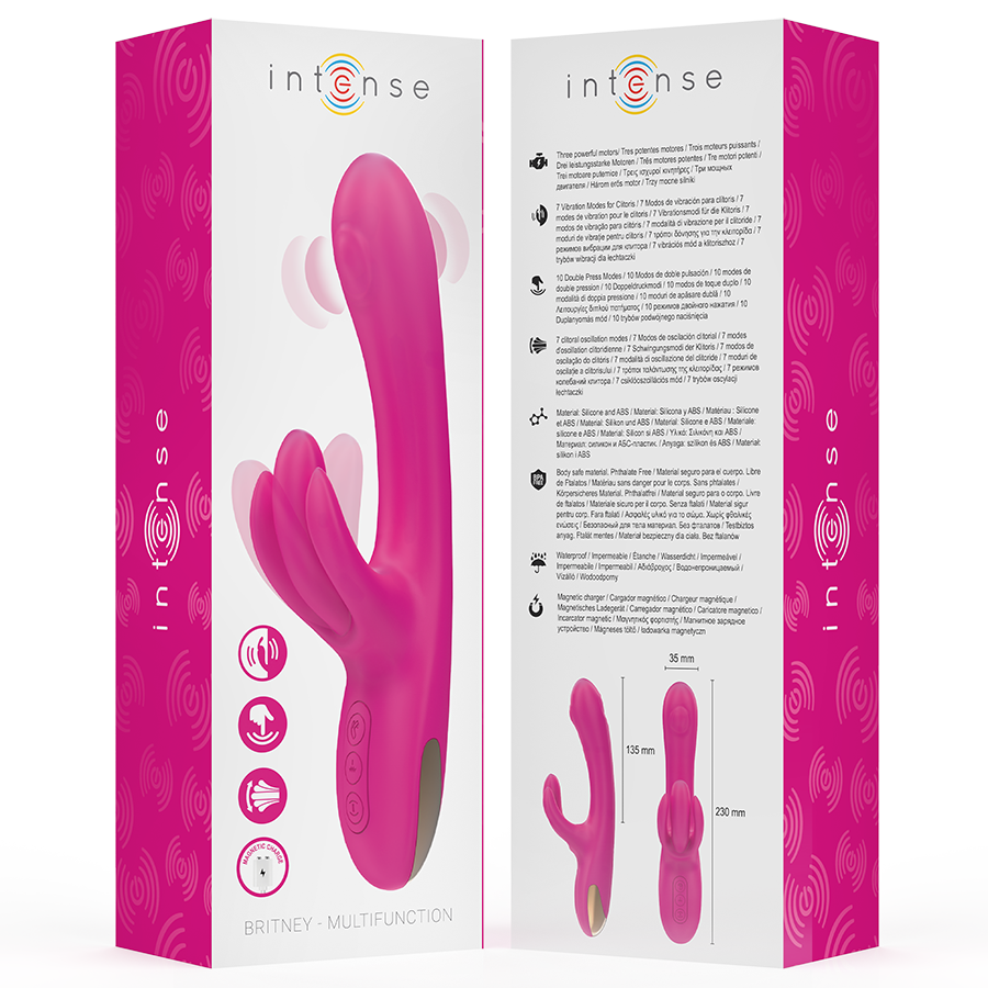 INTENSE - BRITNEY MULTIFUNCTION RABBIT Sensory Device 23 CM PINK