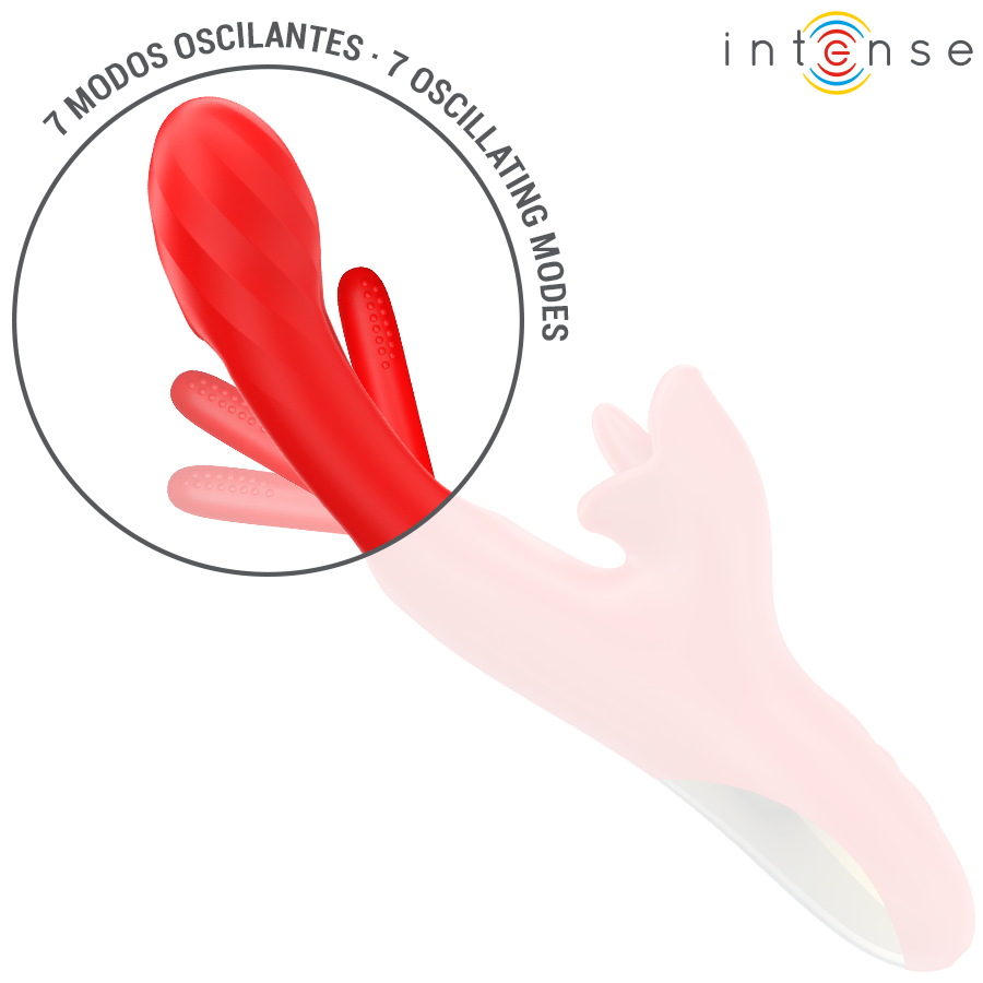 INTENSE - JESSICA MULTIFUNCTION Sensory Device CLITORIS STIMULATION 24.8 CM RED