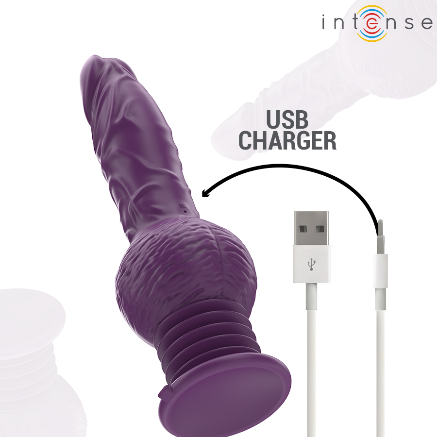 INTENSE - TATUM MULTIFUNCTION Sensory Device WITH UP AND DOWN VIBRATION 24 CM PURPLE