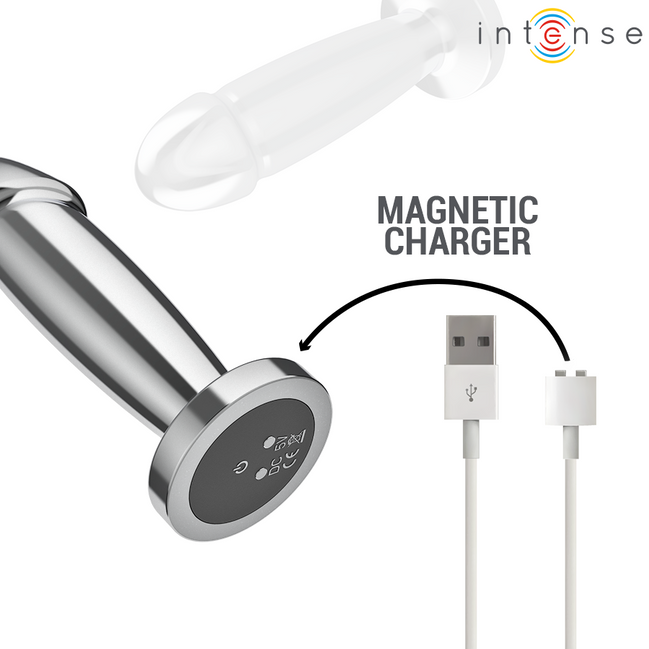INTENSE - ANAL PLUG 10 VIBRATIONS METAL Wellness Device WITH REMOTE CONTROL S
