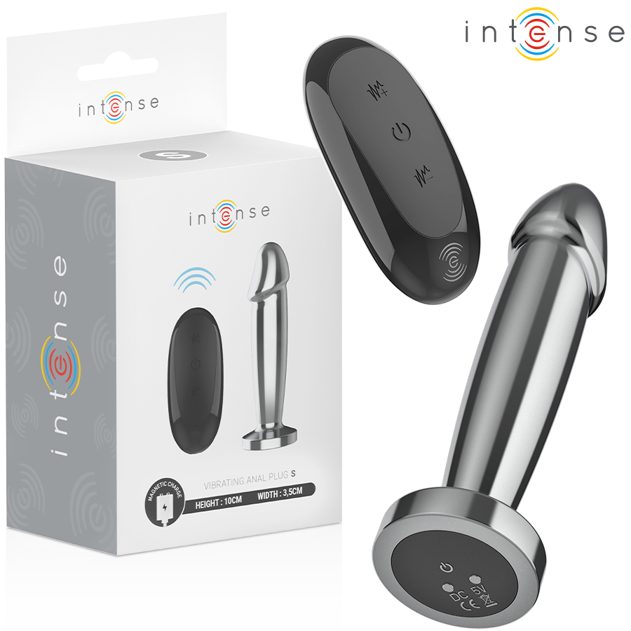 INTENSE - ANAL PLUG 10 VIBRATIONS METAL Wellness Device WITH REMOTE CONTROL S
