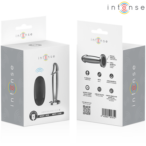 INTENSE - ANALPLUG 10 VIBRATIONEN METALL Wellness Gerät MIT FERNBEDIENUNG S
