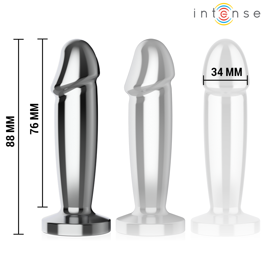 INTENSE - ANAL PLUG 10 VIBRATIONS METAL Wellness Device WITH REMOTE CONTROL S
