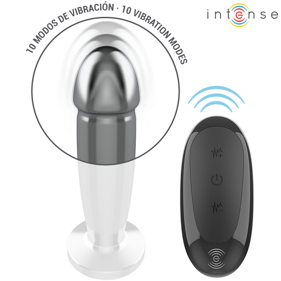 INTENSIV - ANALPLUG 10 VIBRATIONEN METALL Wellness Gerät MIT FERNBEDIENUNG M