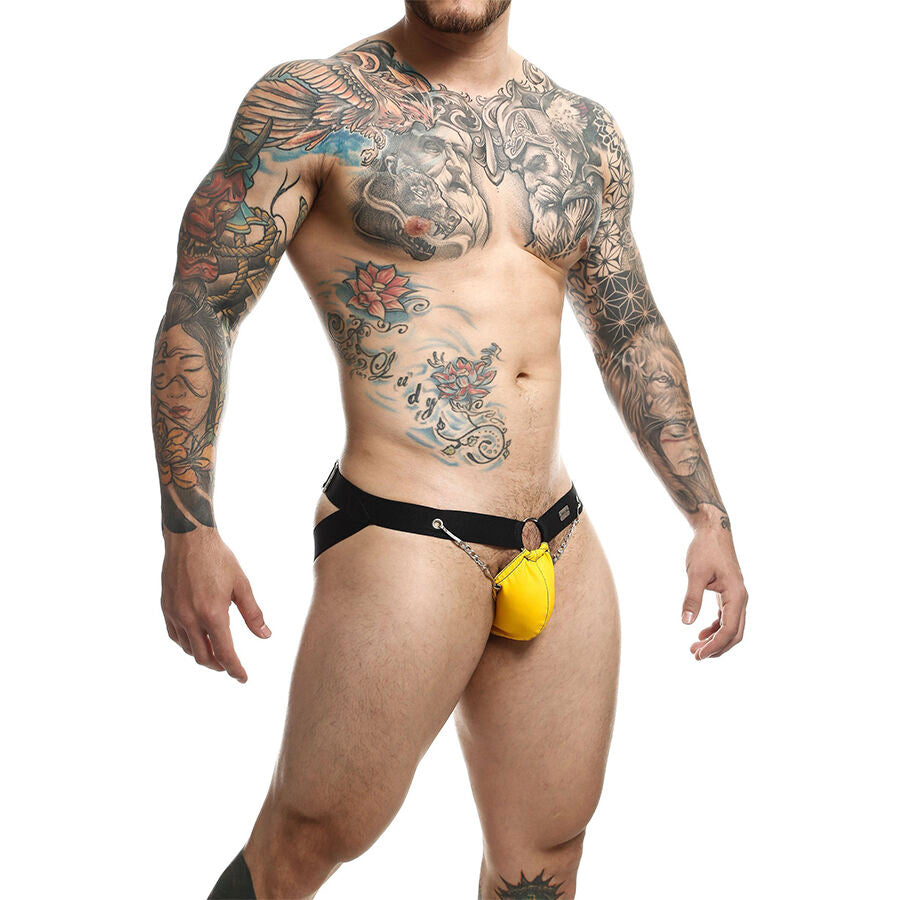 MOB - GELBES DNGEON-JOCKSTRAP MIT KETTEN EINHEITSGRÖSSE