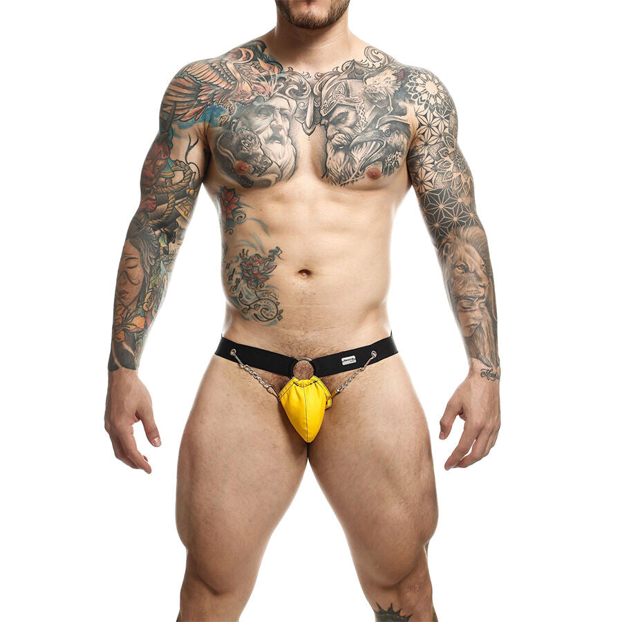 MOB - GELBES DNGEON-JOCKSTRAP MIT KETTEN EINHEITSGRÖSSE