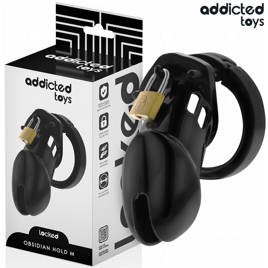 ADDICTED TOYS LOCKED – OBSIDIAN HOLD PENISKÄFIG GRÖSSE M