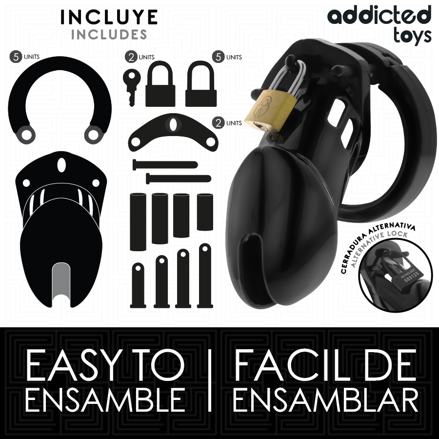 ADDICTED TOYS LOCKED – OBSIDIAN HOLD PENISKÄFIG GRÖSSE M