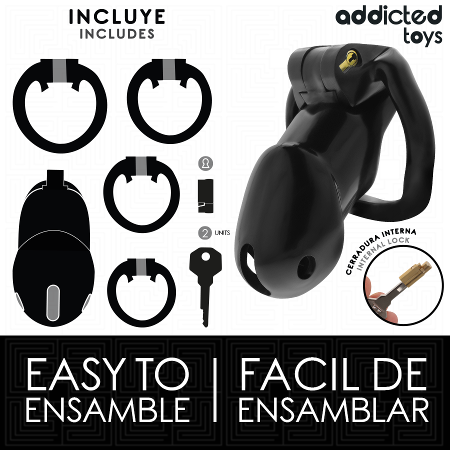 ADDICTED TOYS LOCKED - MINDNIGHT CELL PENIS KÄFIG GRÖSSE L