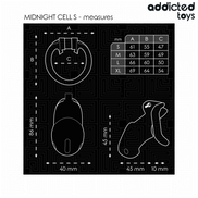 ADDICTED TOYS LOCKED - MINDNIGHT ZELLEN PENISKÄFIG GRÖSSE S