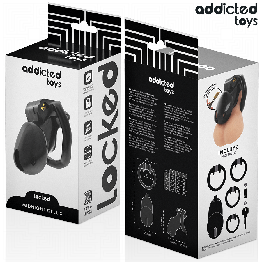 ADDICTED TOYS LOCKED - MINDNIGHT ZELLEN PENISKÄFIG GRÖSSE S