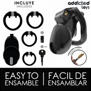 ADDICTED TOYS LOCKED - MINDNIGHT ZELLEN PENISKÄFIG GRÖSSE S