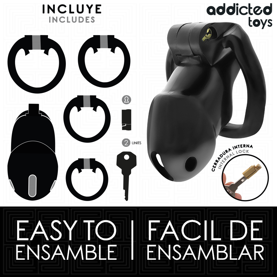 ADDICTED TOYS GESPERRT - MINDNIGHT ZELL PENIS KÄFIG GRÖSSE M