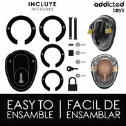 ADDICTED TOYS LOCKED - KEYLESS RESTRAINT PENIS CAGE 11.5 CM