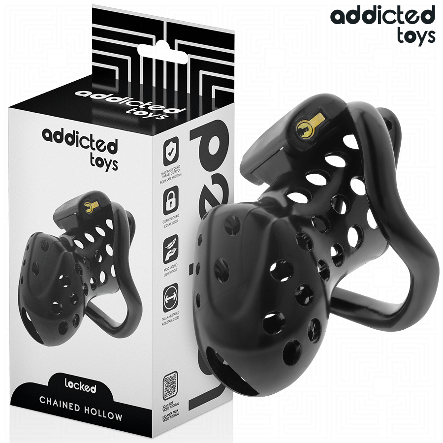ADDICTED TOYS LOCKED - GEKETTETER HOHLER PENISKÄFIG 10,5 CM