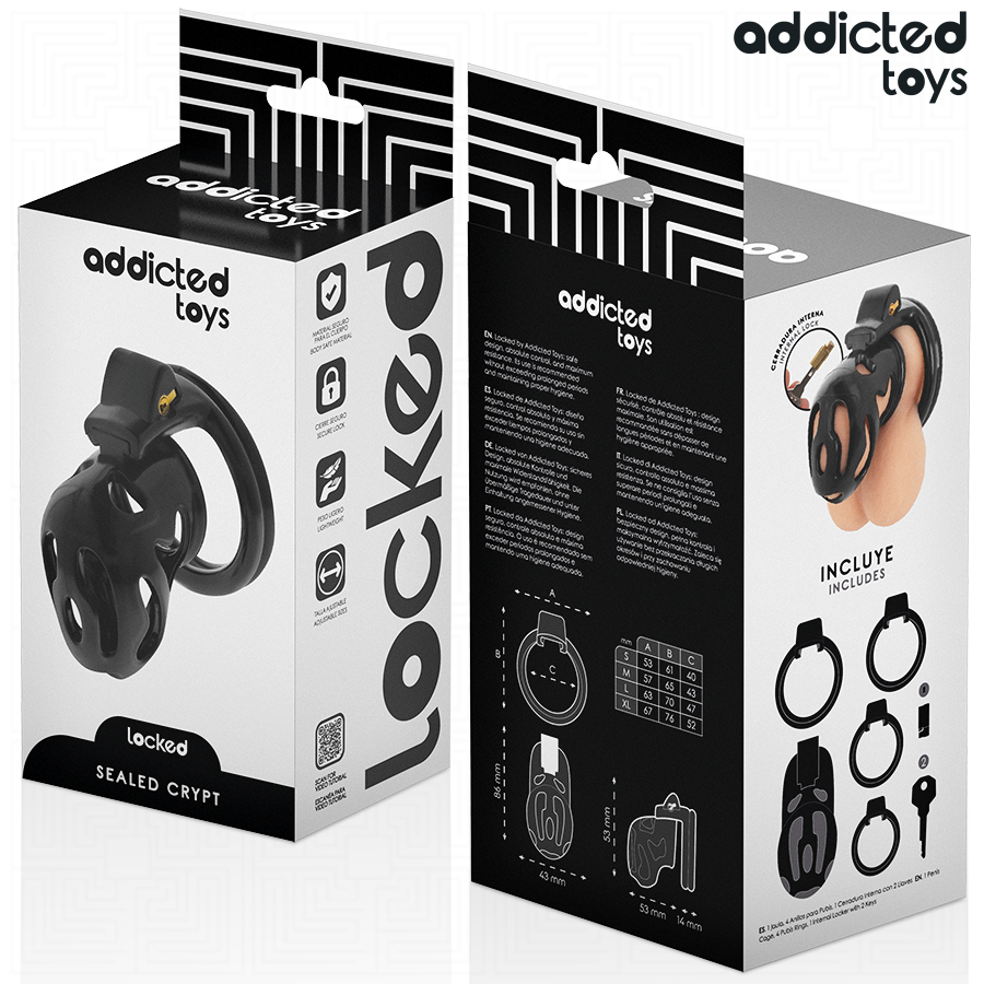ADDICTED TOYS LOCKED - SEALED CRYPT PENIS KÄFIG 8 CM