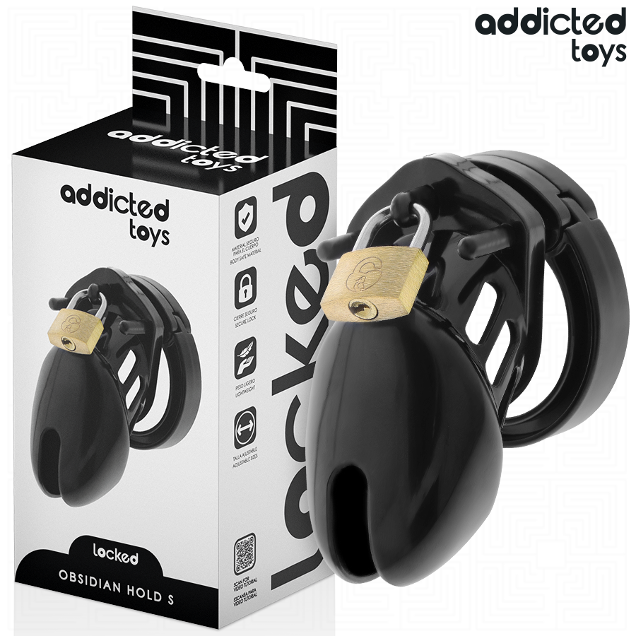 ADDICTED TOYS GESPERRT - OBSIDIAN HOLD PENISKÄFIG GRÖSSE S
