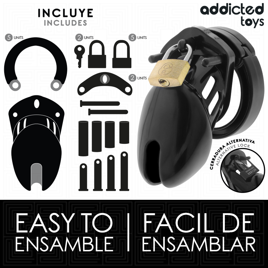 ADDICTED TOYS GESPERRT - OBSIDIAN HOLD PENISKÄFIG GRÖSSE S