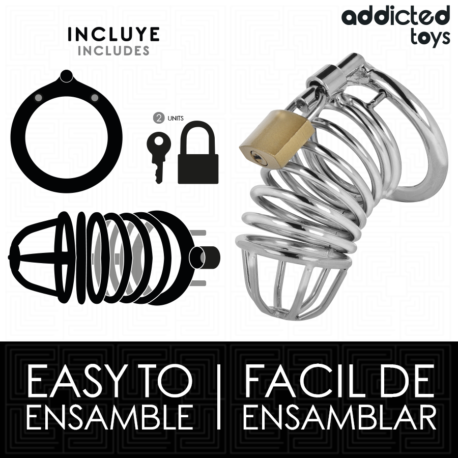 ADDICTED TOYS LOCKED - EISENZELL METALL PENISKÄFIG 4 CM GRÖSSE S