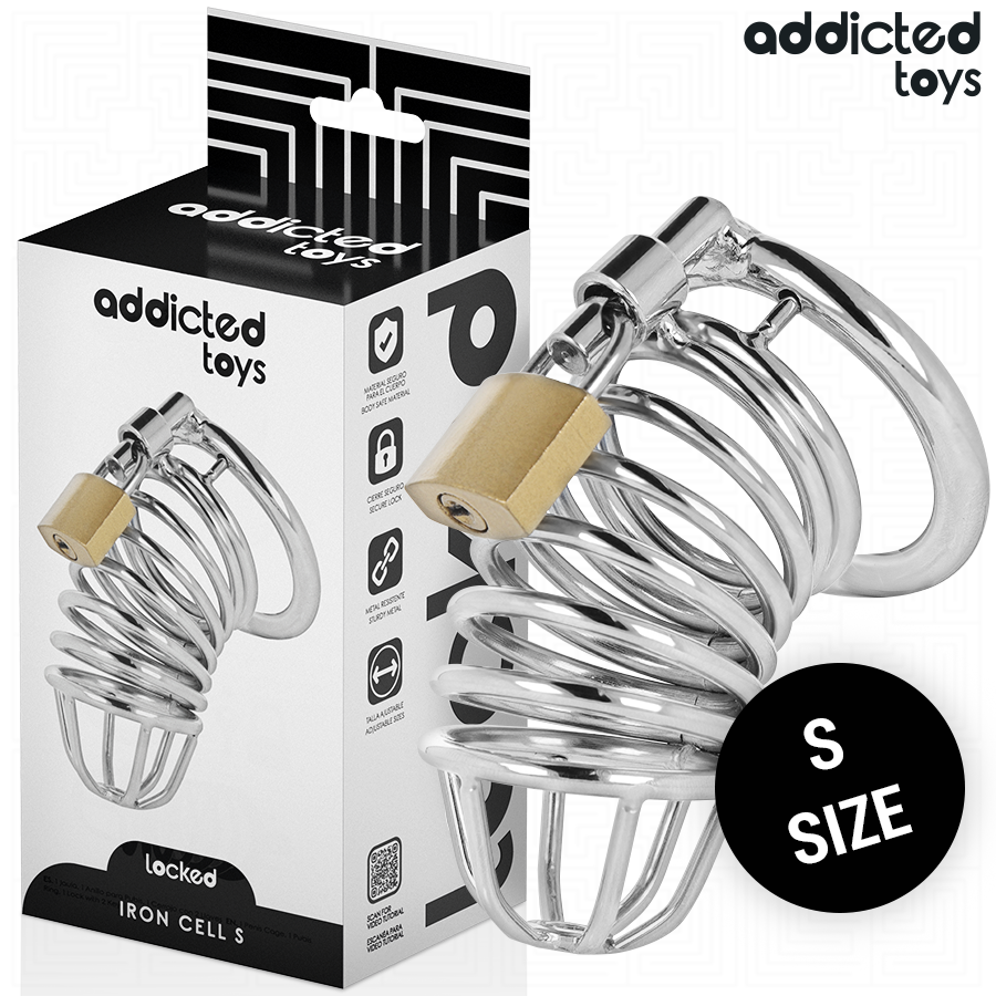 ADDICTED TOYS LOCKED - EISENZELL METALL PENISKÄFIG 4 CM GRÖSSE S