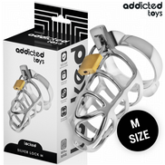 ADDICTED TOYS GESPERRT - SILBERNES PENISKÄFIG METALL GRÖSSE M