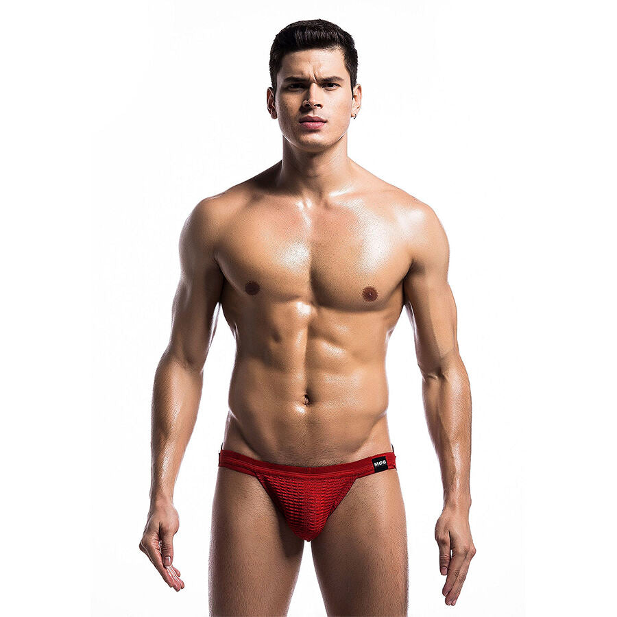 MOB – FETISCH-JOCKSTRAP-BADEANZUG ROT GRÖSSE L