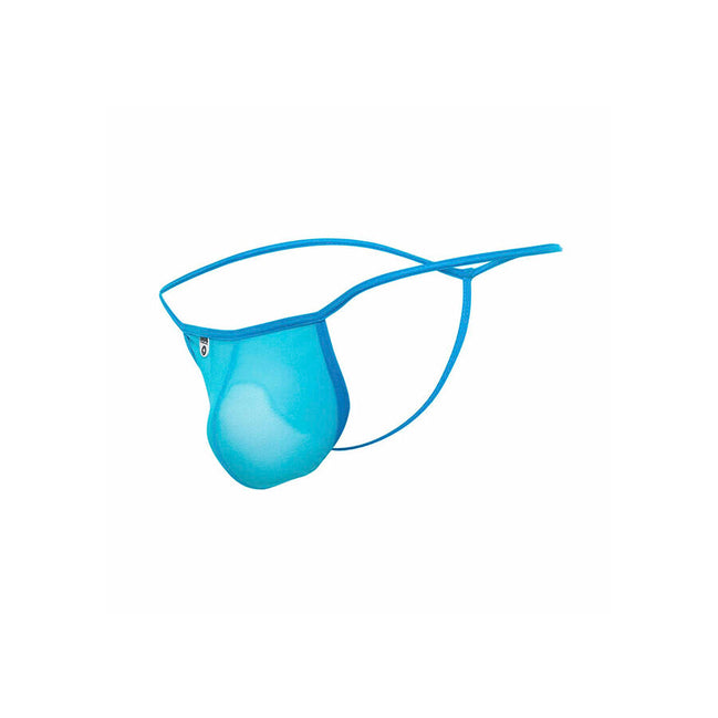 MOB - TRANSPARENTER T-FÖRMIGER STRING AQUA GRÖSSE L/XL