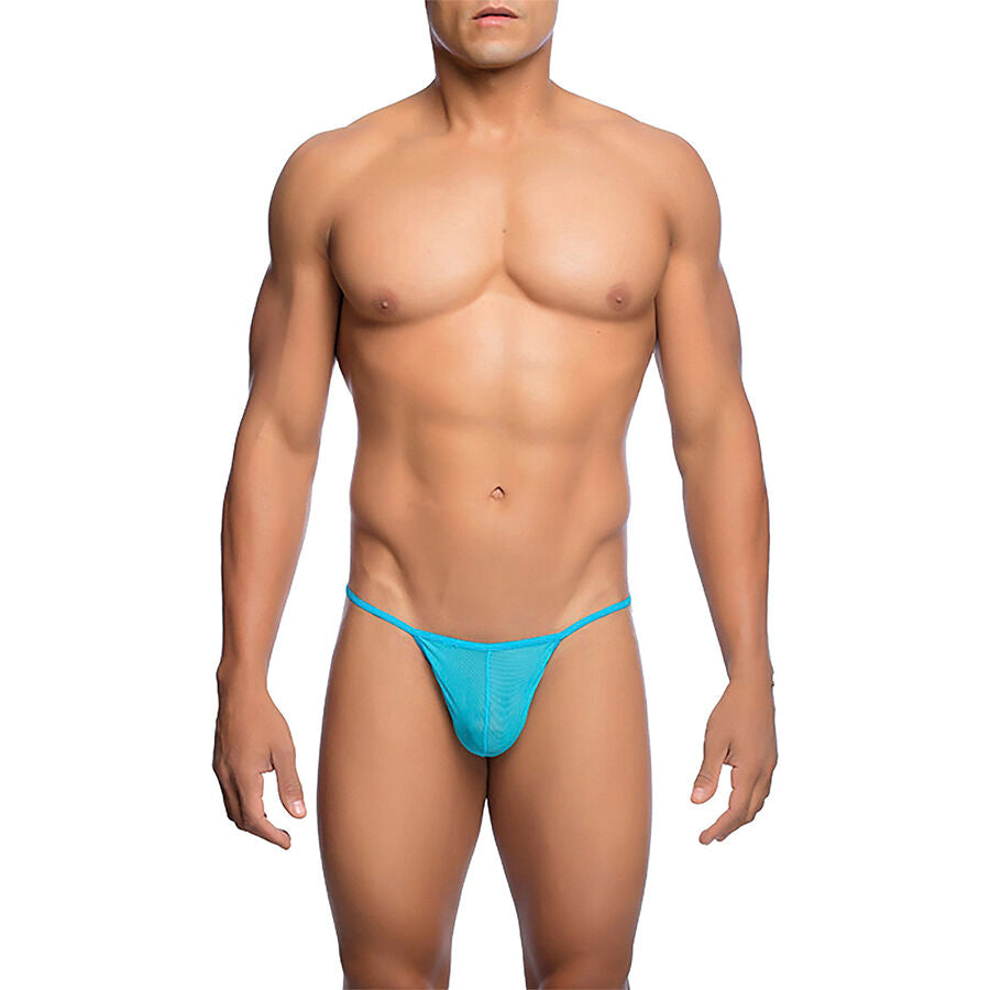 MOB - TRANSPARENTER T-FÖRMIGER STRING AQUA GRÖSSE L/XL