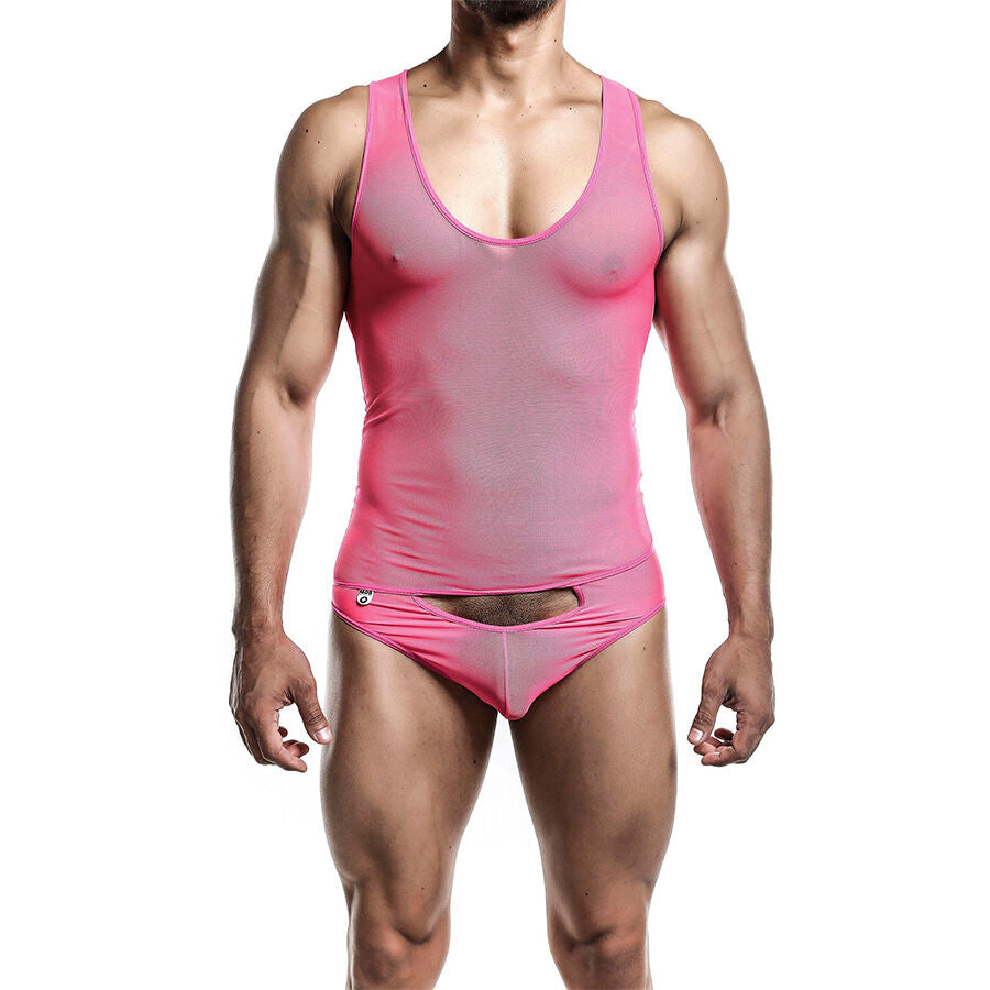 MOB - TRANSPARENT ROSA BODY SHEER GRÖSSE L/XL