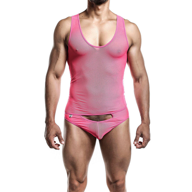 MOB - TRANSPARENT ROSA BODY SHEER GRÖSSE L/XL