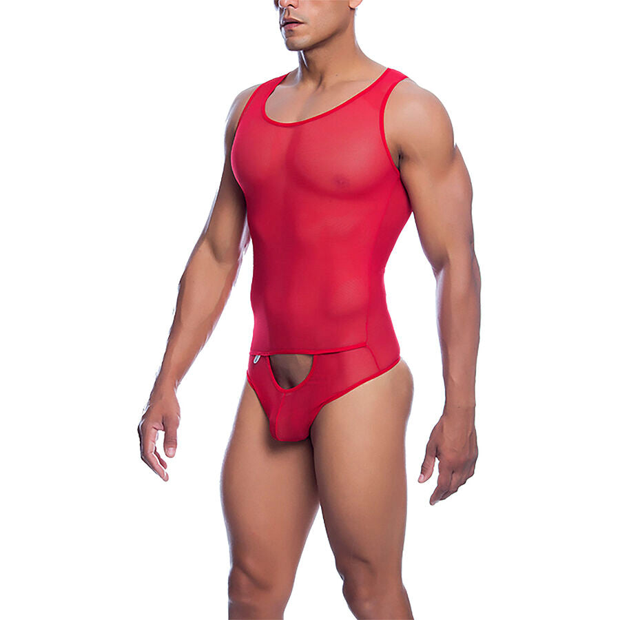 MOB – ROT TRANSPARENTER BODY SHEER GRÖSSE L/XL