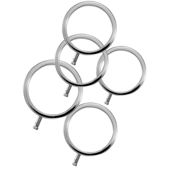 ELECTRASTIM - ELECTRARINGS METAL PENIS RINGS PACK OF 5