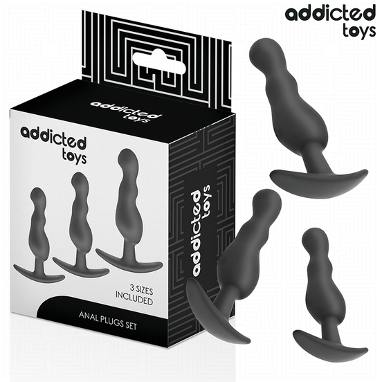 ADDICTED TOYS - 3ER-SET ANLPLUG SILIKON MODELL 1