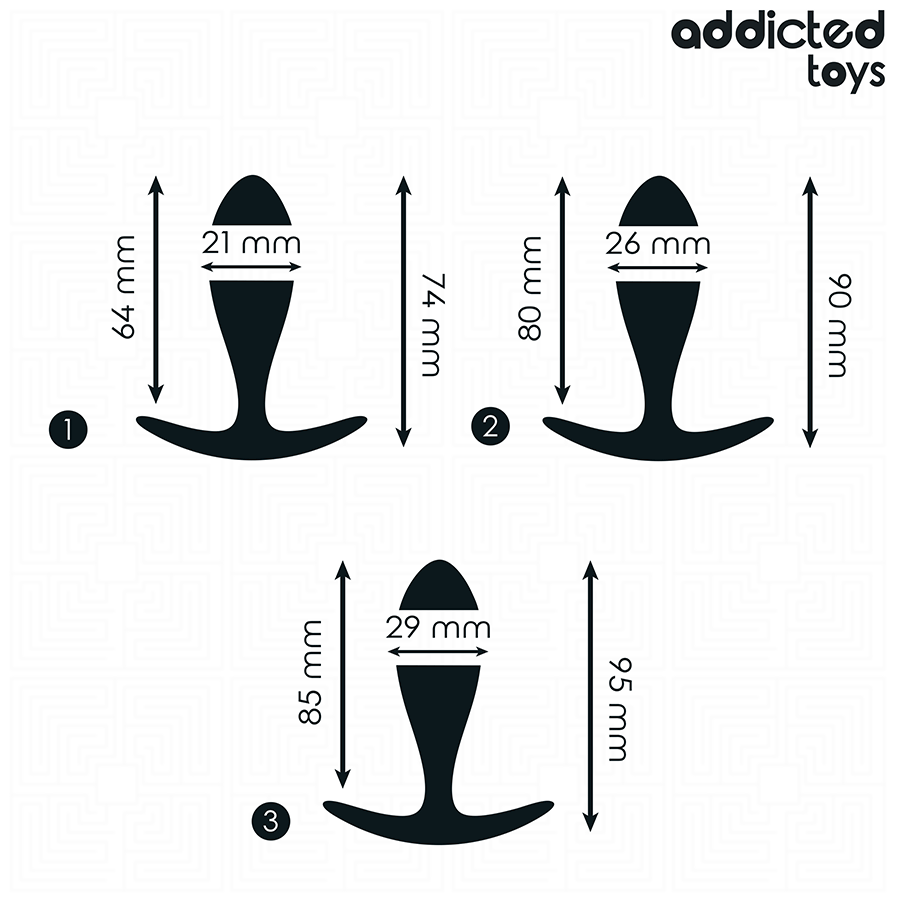 ADDICTED TOYS - 3ER-SET ANLPLUG SILIKON MODELL 2