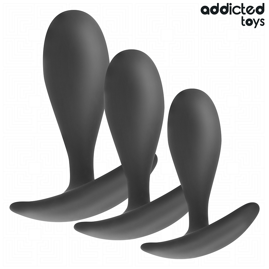 ADDICTED TOYS - 3ER-SET ANLPLUG SILIKON MODELL 2