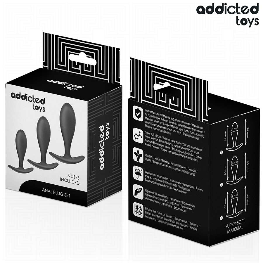 ADDICTED TOYS - 3ER-SET ANLPLUG SILIKON MODELL 2