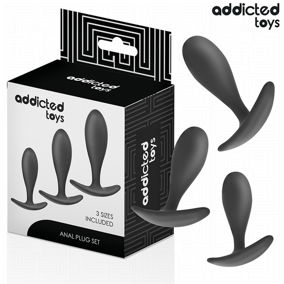 ADDICTED TOYS - 3ER-SET ANLPLUG SILIKON MODELL 2